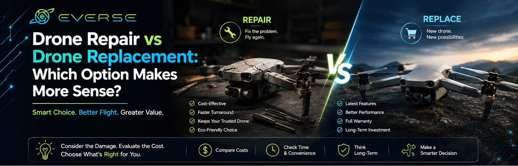 Drone Repair vs Drone Replacement: Which Option Makes More Sense?