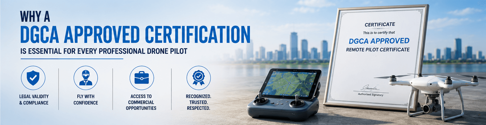 Why a DGCA Approved Certification Is Essential for Every Professional Drone Pilot