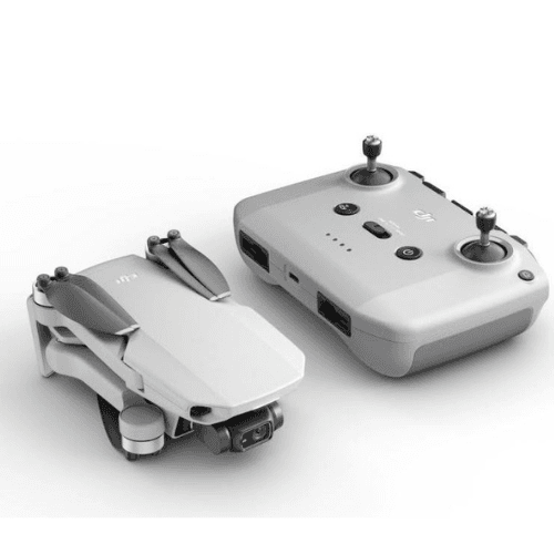 DJI-MINI2-aircraft-folded-side-view-with-normal-rc
